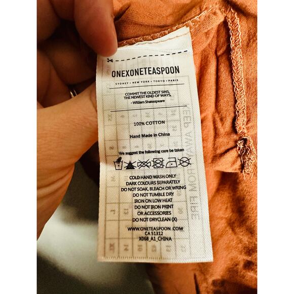 ONE TEASPOON Mens Mr Valentine Long Sleeve Camel Color Tee Shirt NWT Size Medium - Picture 8 of 11